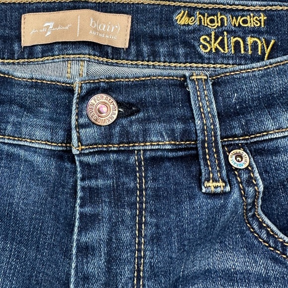 7 For All Mankind The High Waist Skinny 99% Cotton Women’s Jeans - 28 - Picture 13 of 17